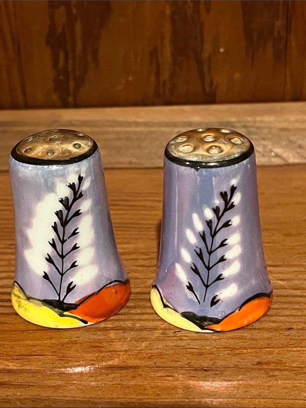 Vintage Lusterware Salt and Pepper Shakers